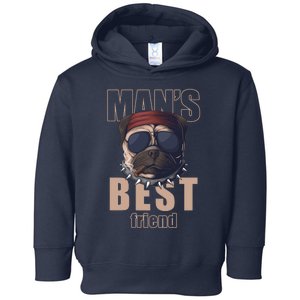 Mans Best Friend Bulldog Funny Dog Lover Toddler Hoodie