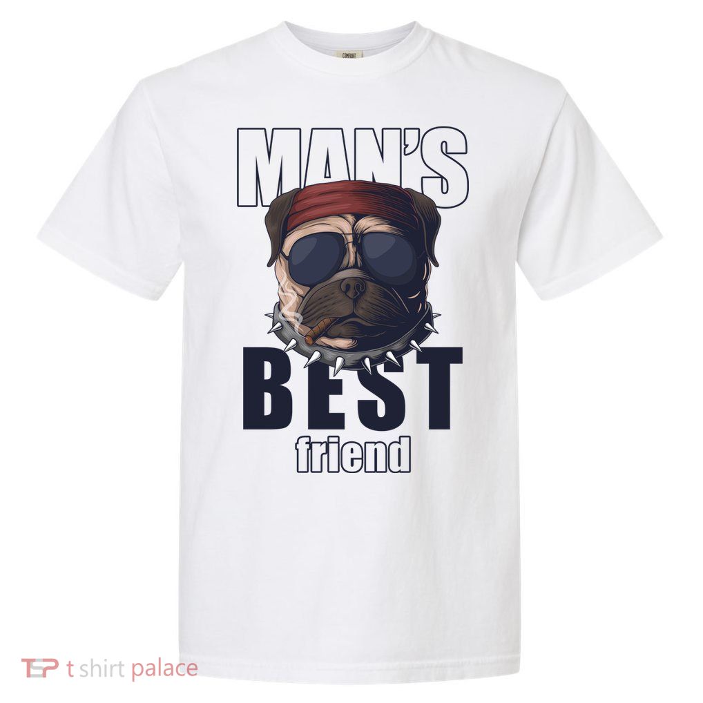 Mans Best Friend Bulldog Funny Dog Lover Garment-Dyed Heavyweight T-Shirt