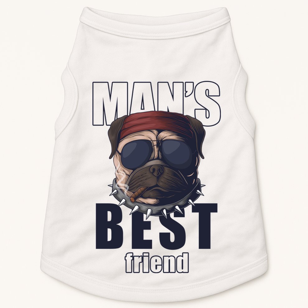 Mans Best Friend Bulldog Funny Dog Lover Doggie Tank