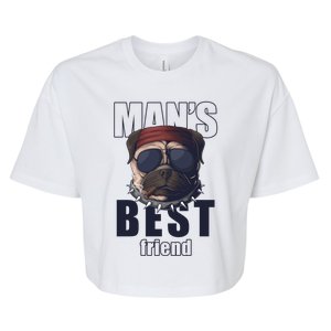 Mans Best Friend Bulldog Funny Dog Lover Bella+Canvas Jersey Crop Tee