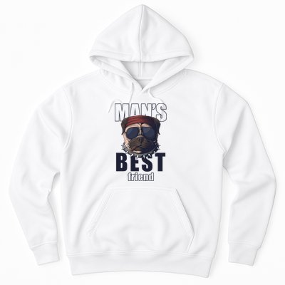 Mans Best Friend Bulldog Funny Dog Lover Hoodie