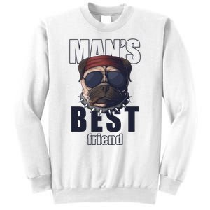 Mans Best Friend Bulldog Funny Dog Lover Sweatshirt