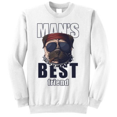 Mans Best Friend Bulldog Funny Dog Lover Sweatshirt