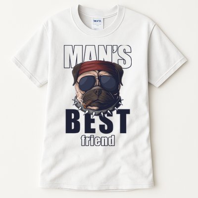 Mans Best Friend Bulldog Funny Dog Lover Tall T-Shirt