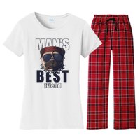 Mans Best Friend Bulldog Funny Dog Lover Women's Flannel Pajama Set