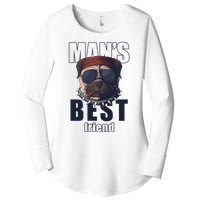 Mans Best Friend Bulldog Funny Dog Lover Women's Perfect Tri Tunic Long Sleeve Shirt