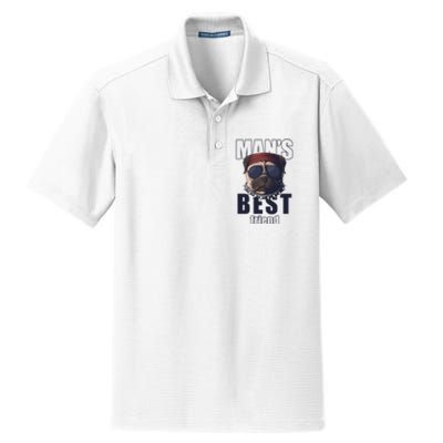 Mans Best Friend Bulldog Funny Dog Lover Dry Zone Grid Polo