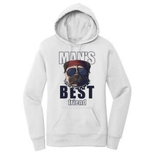 Mans Best Friend Bulldog Funny Dog Lover Women's Pullover Hoodie