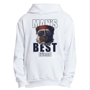 Mans Best Friend Bulldog Funny Dog Lover Urban Pullover Hoodie