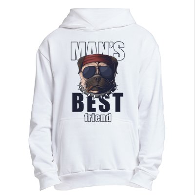 Mans Best Friend Bulldog Funny Dog Lover Urban Pullover Hoodie