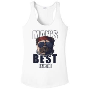 Mans Best Friend Bulldog Funny Dog Lover Ladies PosiCharge Competitor Racerback Tank