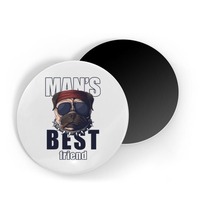 Mans Best Friend Bulldog Funny Dog Lover Magnet