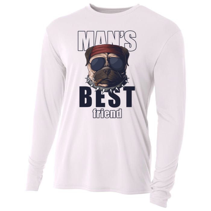 Mans Best Friend Bulldog Funny Dog Lover Cooling Performance Long Sleeve Crew