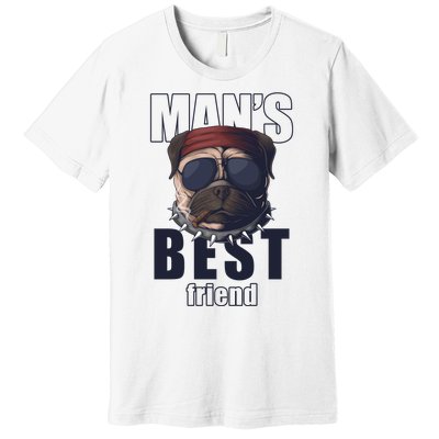 Mans Best Friend Bulldog Funny Dog Lover Premium T-Shirt