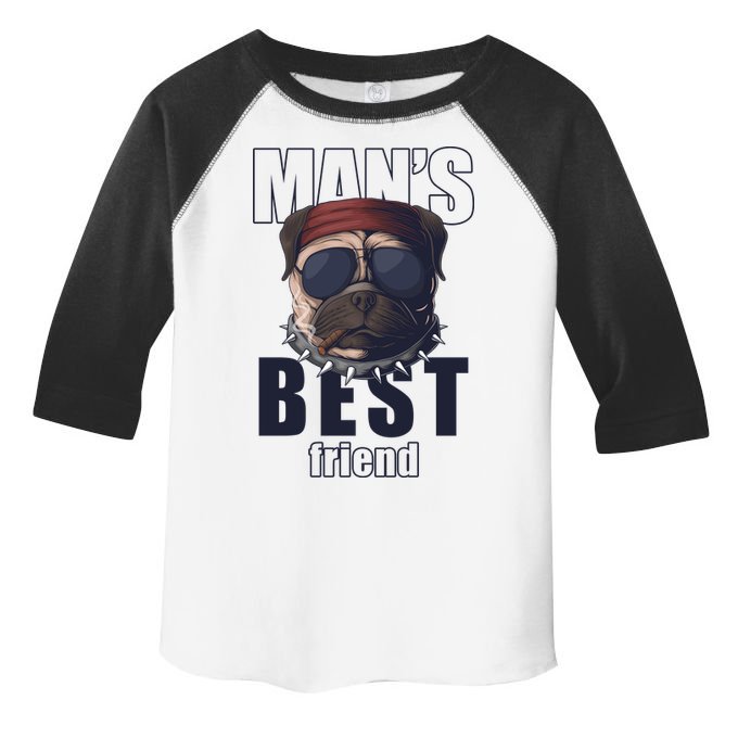 Mans Best Friend Bulldog Funny Dog Lover Toddler Fine Jersey T-Shirt
