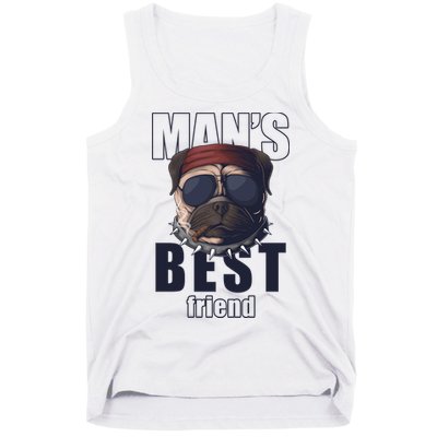Mans Best Friend Bulldog Funny Dog Lover Tank Top