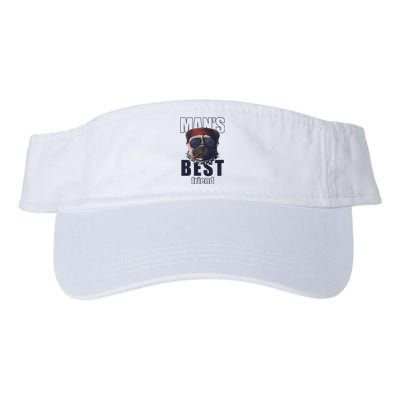 Mans Best Friend Bulldog Funny Dog Lover Valucap Bio-Washed Visor