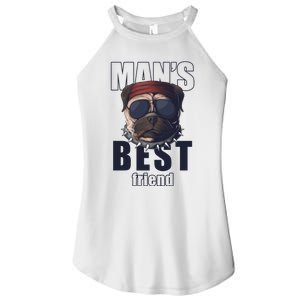 Mans Best Friend Bulldog Funny Dog Lover Women's Perfect Tri Rocker Tank