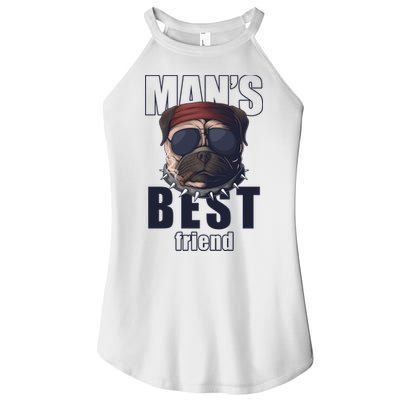 Mans Best Friend Bulldog Funny Dog Lover Women's Perfect Tri Rocker Tank