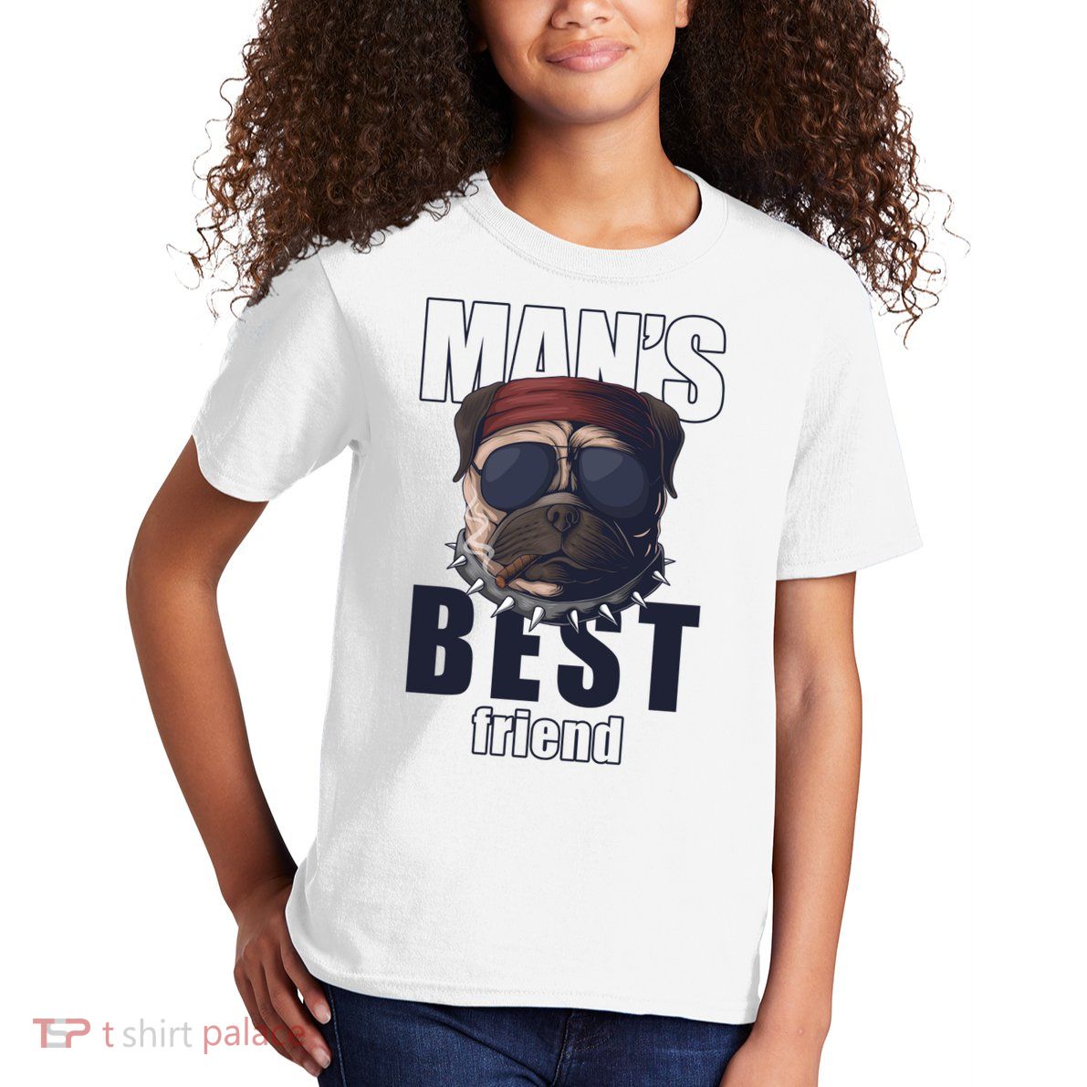 Mans Best Friend Bulldog Funny Dog Lover Kids T-Shirt