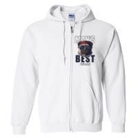 Mans Best Friend Bulldog Funny Dog Lover Full Zip Hoodie