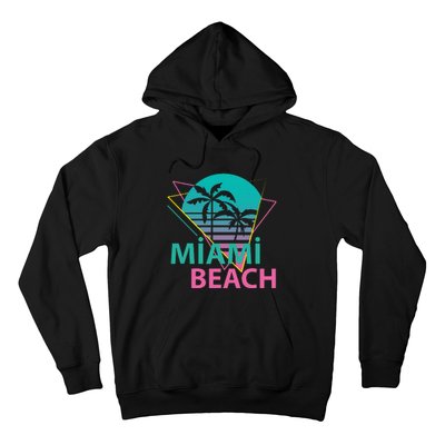 Miami Beach Florida Proud Floridian Retro Palms Trees Hoodie