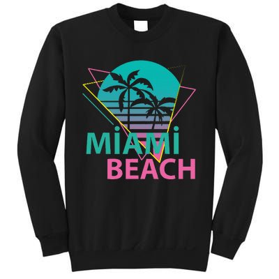 Miami Beach Florida Proud Floridian Retro Palms Trees Sweatshirt