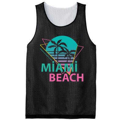 Miami Beach Florida Proud Floridian Retro Palms Trees Mesh Reversible Basketball Jersey Tank