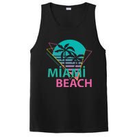 Miami Beach Florida Proud Floridian Retro Palms Trees PosiCharge Competitor Tank