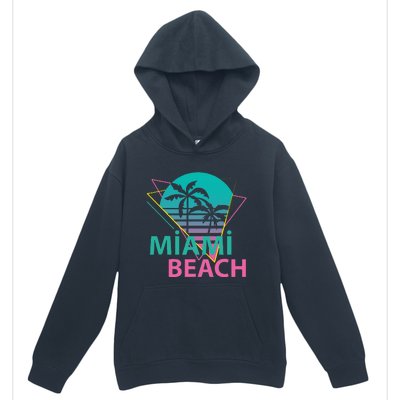 Miami Beach Florida Proud Floridian Retro Palms Trees Urban Pullover Hoodie