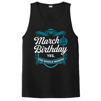 March Birthday Funny March is my Birthday PosiCharge Competitor Tank