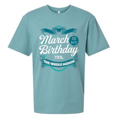 March Birthday Funny March is my Birthday Sueded Cloud Jersey T-Shirt