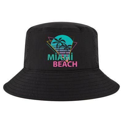 Miami Beach Florida Proud Floridian Retro Palms Trees Cool Comfort Performance Bucket Hat