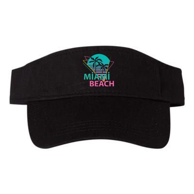 Miami Beach Florida Proud Floridian Retro Palms Trees Valucap Bio-Washed Visor