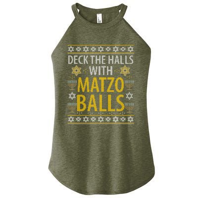 Matzo Balls Funny Hanukkah Theme Holiday Idea Quote Women’s Perfect Tri Rocker Tank