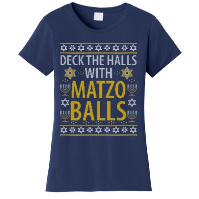 Matzo Balls Funny Hanukkah Theme Holiday Idea Quote Women's T-Shirt