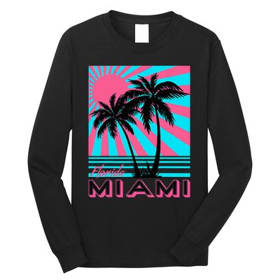 Miami Beach Florida Miami Palm Trees Long Sleeve Shirt