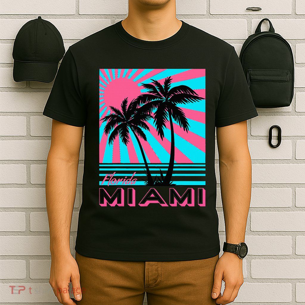 Miami Beach Florida Miami Palm Trees T-Shirt