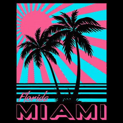 Miami Beach Florida Miami Palm Trees T-Shirt