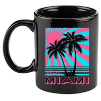 Miami Beach Florida Miami Palm Trees 11oz C Handle Ceramic Mug