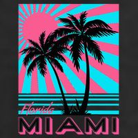 Miami Beach Florida Miami Palm Trees 11oz C Handle Ceramic Mug
