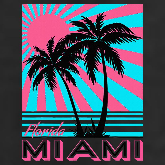 Miami Beach Florida Miami Palm Trees 11oz C Handle Ceramic Mug