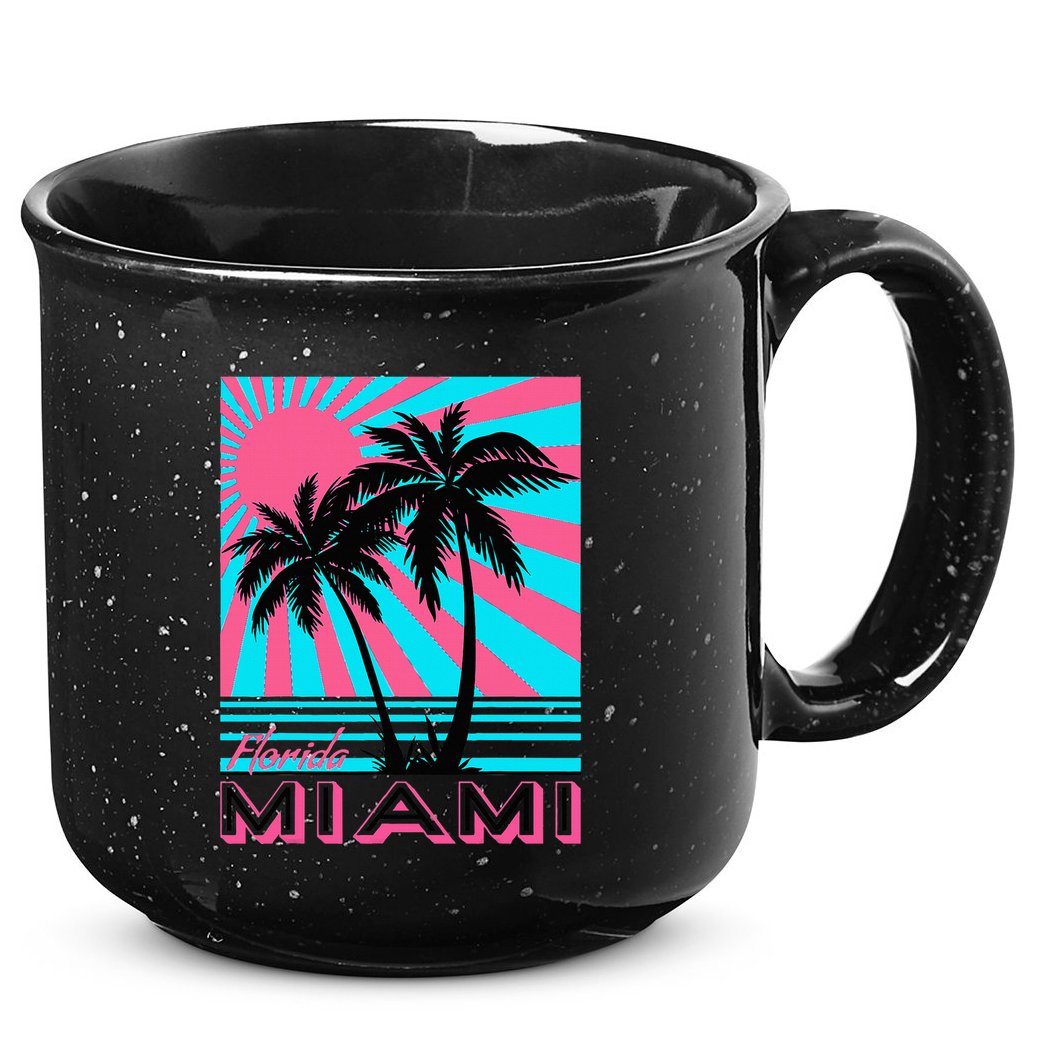 Miami Beach Florida Miami Palm Trees 15oz Campfire Ceramic Mug