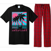 Miami Beach Florida Miami Palm Trees Pajama Set