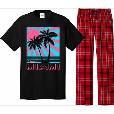 Miami Beach Florida Miami Palm Trees Pajama Set