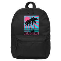 Miami Beach Florida Miami Palm Trees 16 in Basic Backpack