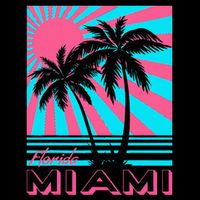 Miami Beach Florida Miami Palm Trees 16 in Basic Backpack