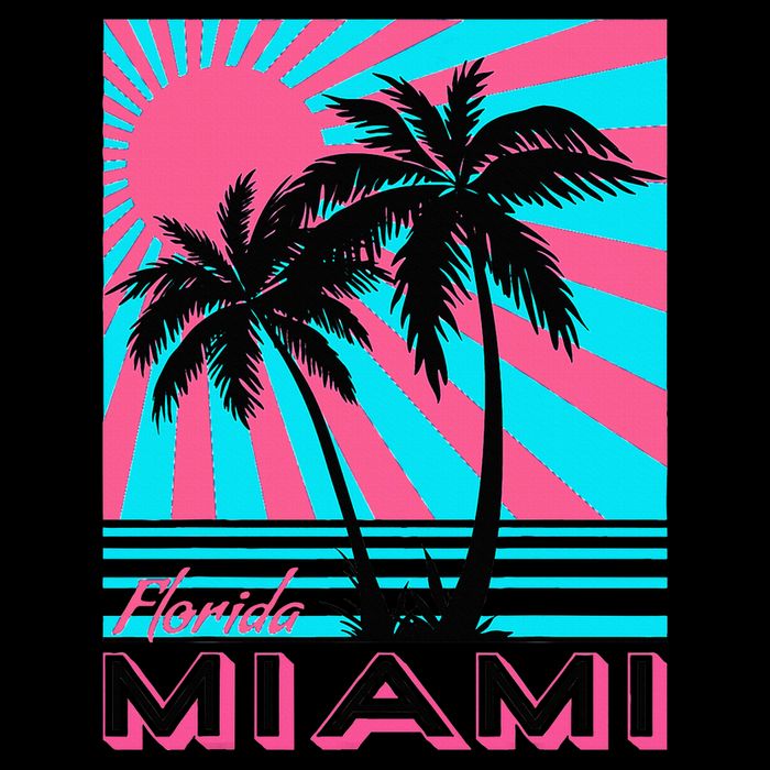 Miami Beach Florida Miami Palm Trees 16 in Basic Backpack