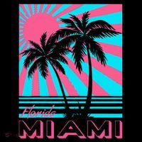 Miami Beach Florida Miami Palm Trees Premium T-Shirt