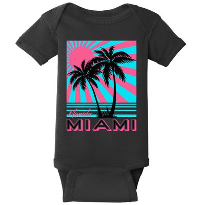 Miami Beach Florida Miami Palm Trees Baby Bodysuit